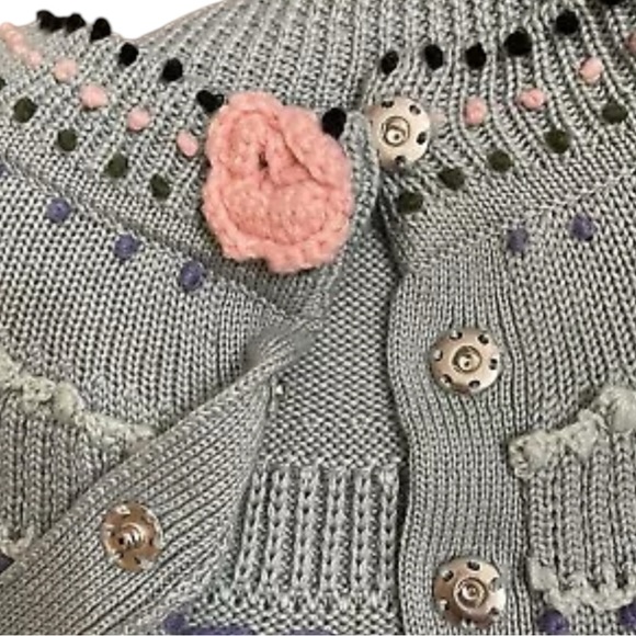 Vintage Lord and Taylor Wool Blend Knit Poncho Cape Shawl Capelet Cottage Granny - Picture 9 of 16